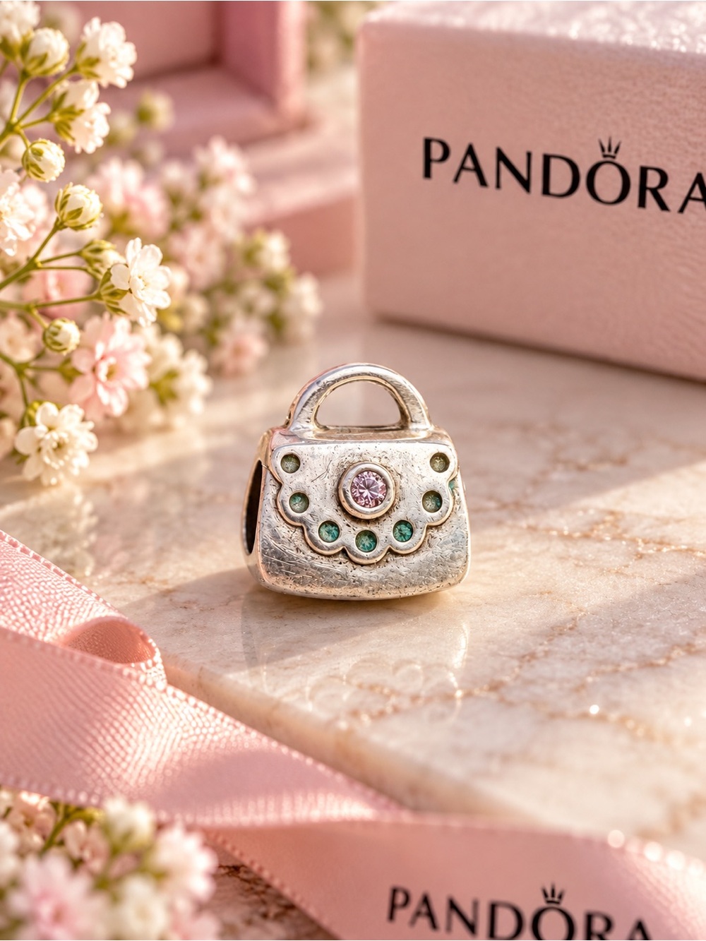 Pandora Silver Handbag Purse Charm 👜✨